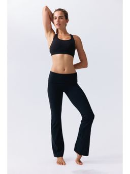 H&M - Women Black Flared Sports Leggings