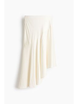 H&M - Women White Asymmetric Viscose Skirt