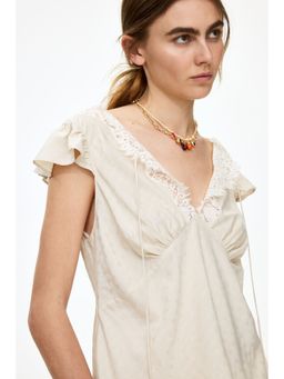 H&M - Women White Jacquard-Weave Top