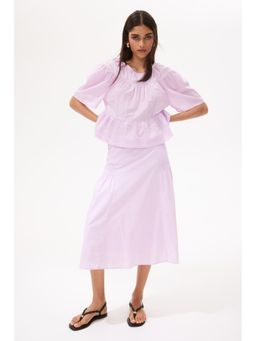 H&M - Women Purple Embellished Cotton Skirt