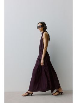 H&M - Women Purple Long Halterneck Dress