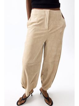 H&M - Women Beige Barrel Trouser
