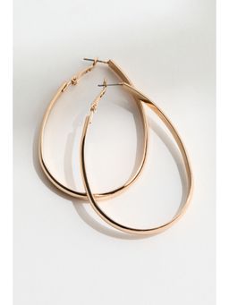 H&M - Women Gold Oval Hoop Earrings