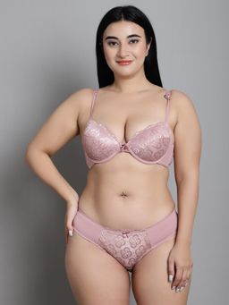 Makclan - Sultry Seduction Plunging Lace Lingerie (Set of 2)