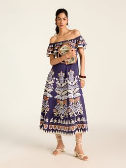 Label Ritu Kumar - Navy Blue Mariela Long Dress