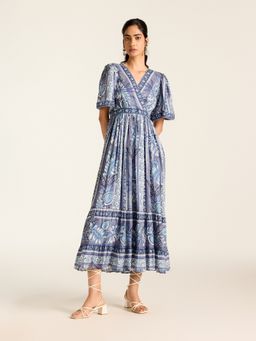 Label Ritu Kumar - Blue Rosemond Long Dress