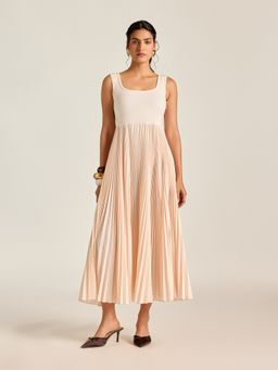 Label Ritu Kumar - Pink Blush Melville Round Neck Dress