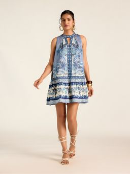 Label Ritu Kumar - Blue Rosemond Short Dress
