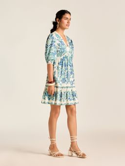 Label Ritu Kumar - White Armelle Short Dress