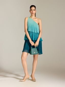 Label Ritu Kumar - Teal Elvina Short Dress
