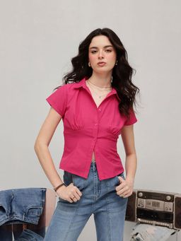 STREET 9 - Pink Corset Shirt