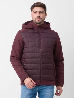 Spykar - Dark Plum Polyester Full Sleeve Casual Jacket for Men