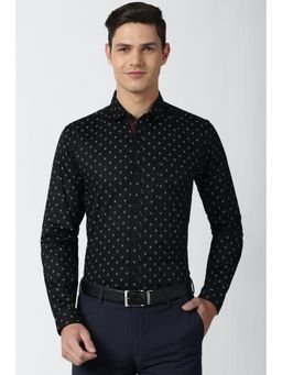 Peter England - Men Black Full Sleeves Formal Shirt