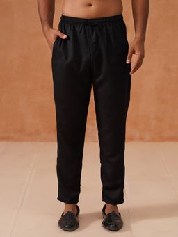 Jompers - Black Solid Cotton Pyjama for Men