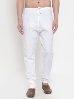 Jompers - Men White Solid Cotton Churidar Pyjama