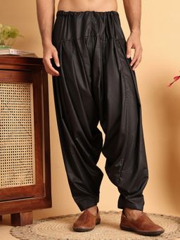 Jompers - Black Viscose Rayon Salwar for Men