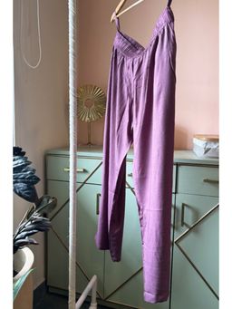 Kapraaha - Purple Solid Cotton Pants
