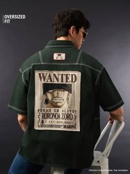 The Souled Store - Official One Piece Anime Egghead Men Oversized Shirt