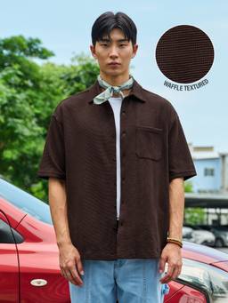 The Souled Store - Shadow Men Textured Shirts