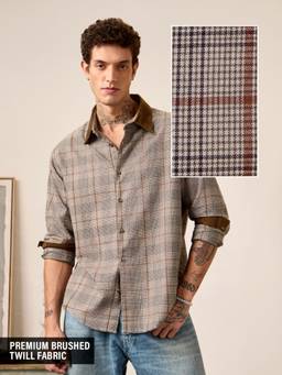 The Souled Store - Relaxed Edge Men Checks And Stripes Shirt