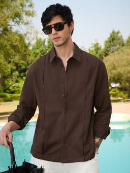 The Souled Store - Cinnamon Men Cotton Linen Shirts