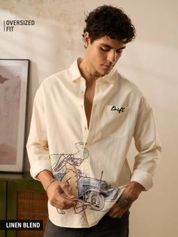The Souled Store - Official Pink Panther Men Cotton Linen Shirts