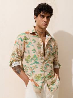 The Souled Store - Relaxed-Fit Ikebana Men Relaxed Shirts