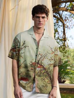The Souled Store - Vintage Greens Men Holiday Shirts