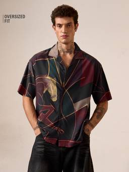 The Souled Store - Men Horses Oversized Shirts