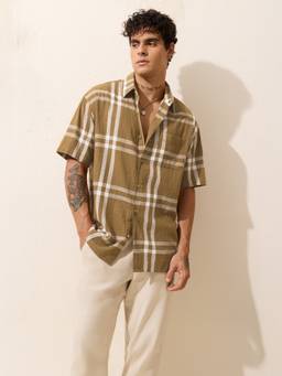The Souled Store - Mustard Men Oversized Shirts