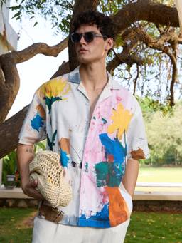 The Souled Store - Flower Pot Men Oversized Shirts