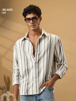 The Souled Store - Striped Chrome Men Relaxed Shirts