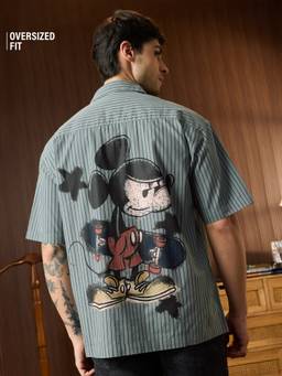 The Souled Store - Official Mickey Mouse Skating Men Oversized Shirt