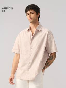 The Souled Store - Light Bige Men Cotton Linen Shirts
