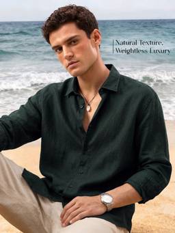 The Souled Store - Solids Evergreen Men Relaxed Shirt