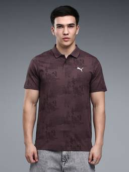 Puma - Essentials Men's Abstract Printed Slim Fit Polo T-shirt