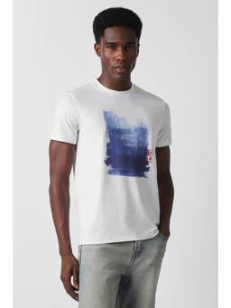 Van Heusen - Men White Print Crew Neck T-shirt