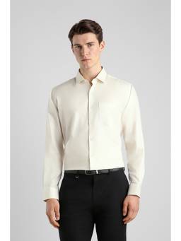 Van Heusen - Men White Regular Fit Solid Full Sleeves Formal Shirt