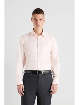 Van Heusen - Men Pink Regular Fit Solid Full Sleeves Formal Shirt