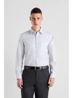 Van Heusen - Men White Regular Fit Solid Full Sleeves Formal Shirt
