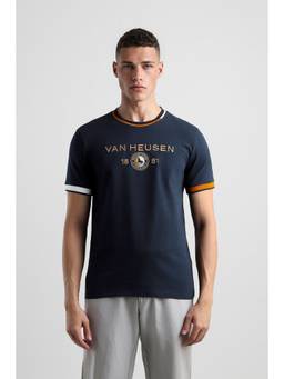Van Heusen - Men Navy Embroidered Crew Neck T-shirt