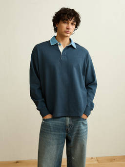 American Eagle - Boxy Fit Rugby Polo T-shirt
