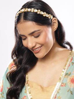 Ruby Raang Studio - Kundan Beaded Hair Band