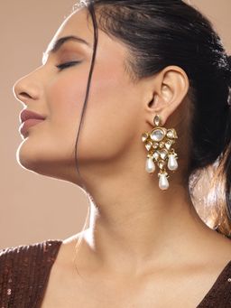 Ruby Raang Studio - Kundan Drop Earrings