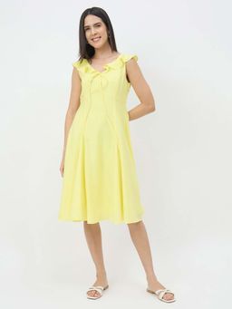 Madame - Lemon Rayon-Blend Dress