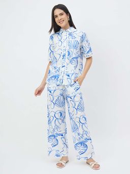 Madame - White Printed Co-ord Set