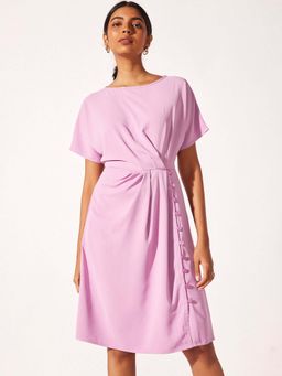 The Label Life - Fondant Pink Gathered Dress