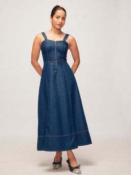 The Label Life - Blue Denim Corset Dress