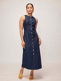 The Label Life - Blue Denim Button Down Dress