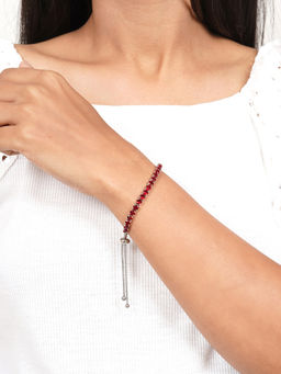 Joker and Witch - Joker & Witch Nora Silver Red Tennis Bracelet